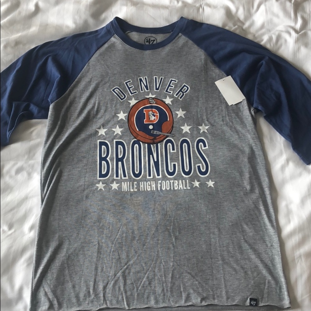 ‘47 Denver Broncos 3/4 Length Baseball Tee